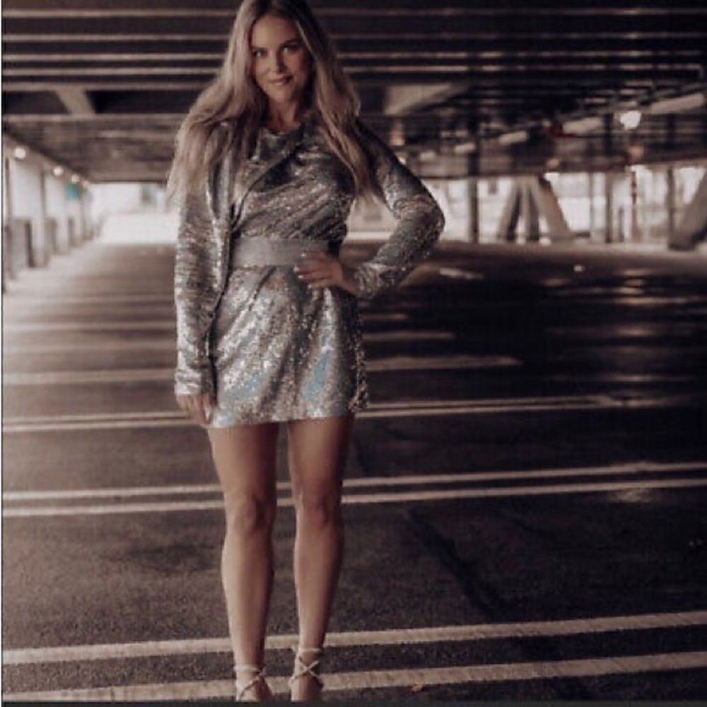 ZARA SHORT SEQUIN DRESS  - Picture 4 of 16